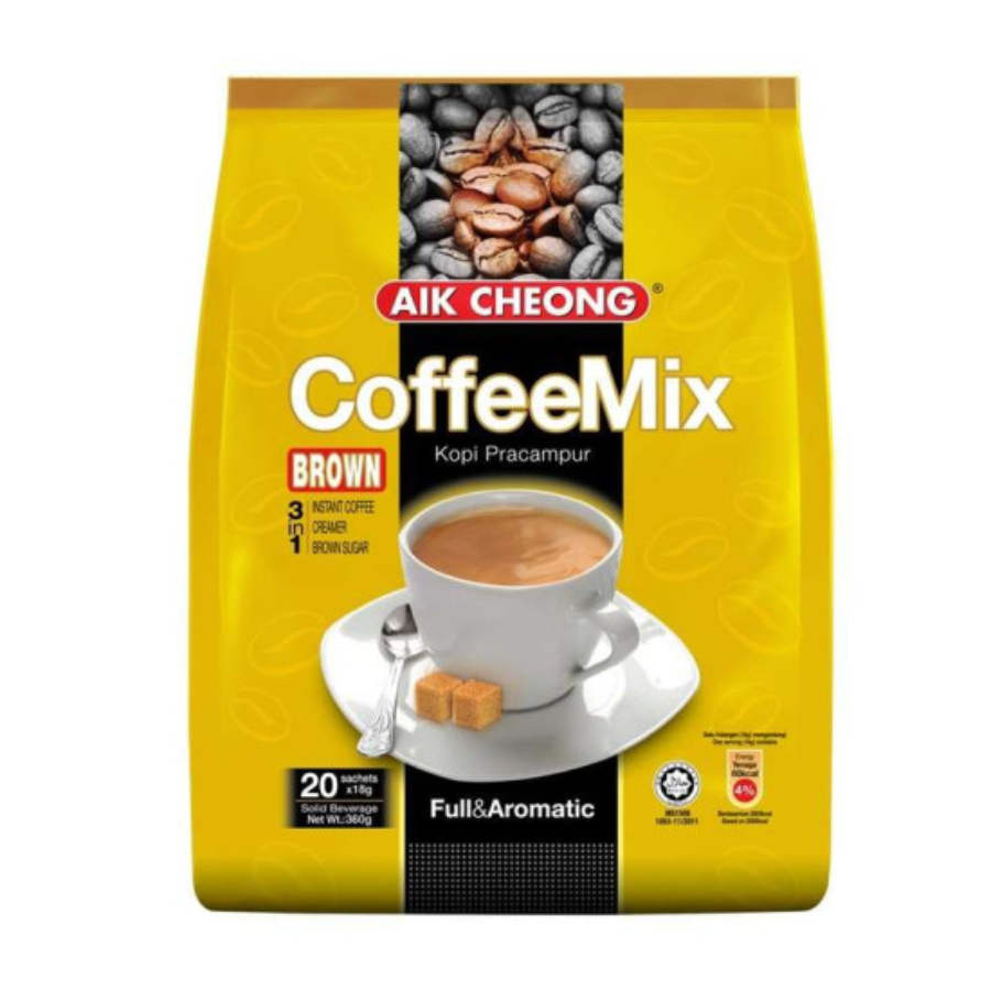 Aik Cheong 3-in-1 Coffee Mix (Brown) 20x18g (BB: 01.02.26)