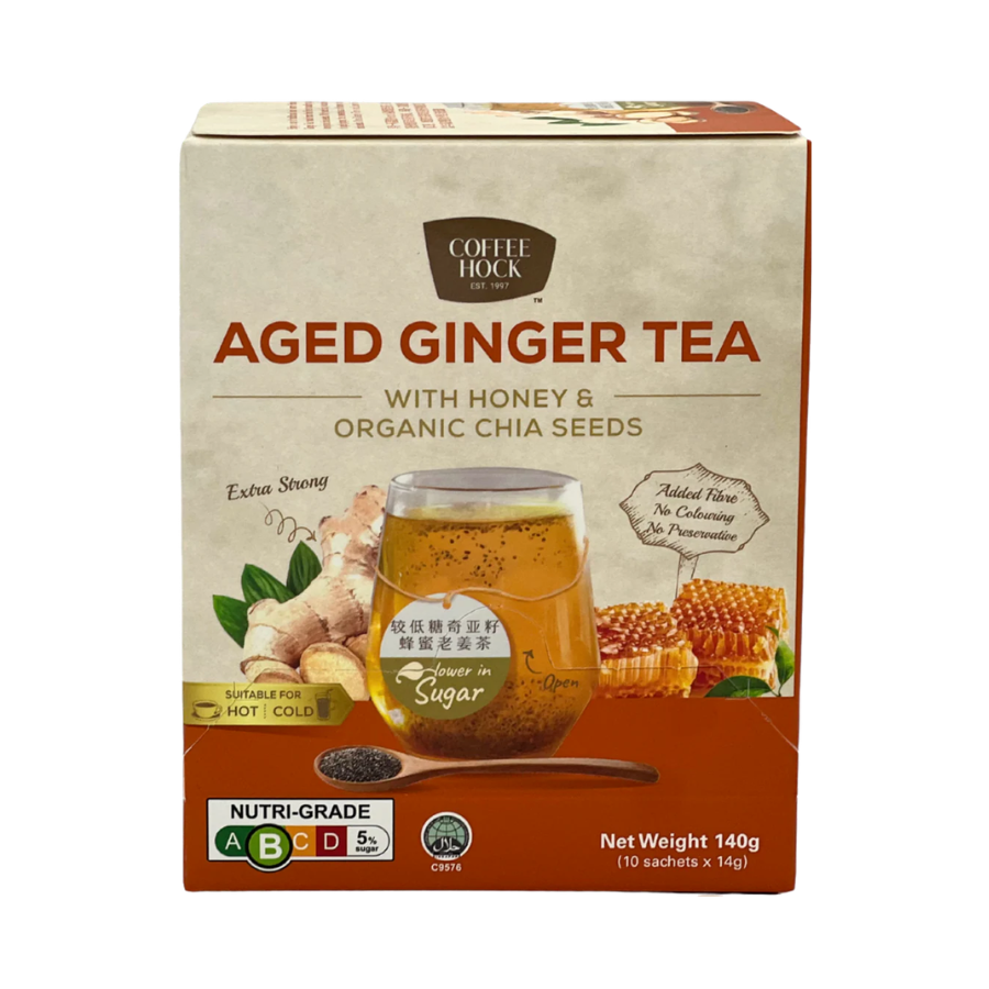 Coffee Hock Ginger Tea with Honey & Organic Chia Seeds 140g