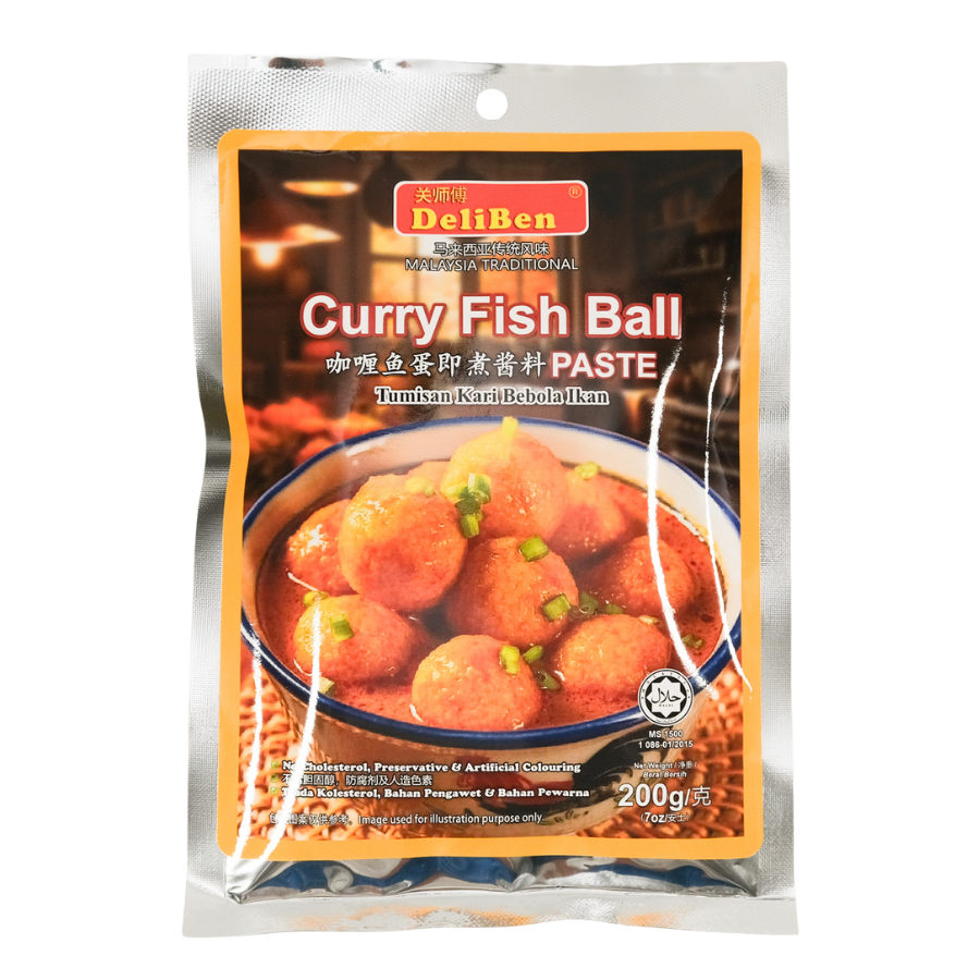 Deliben Curry Fish Ball Paste 200g