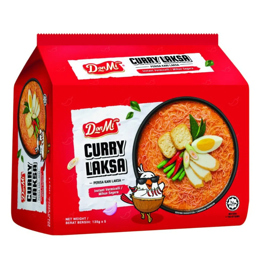 DonMi Curry Laksa Vermicelli 5x135g Pack