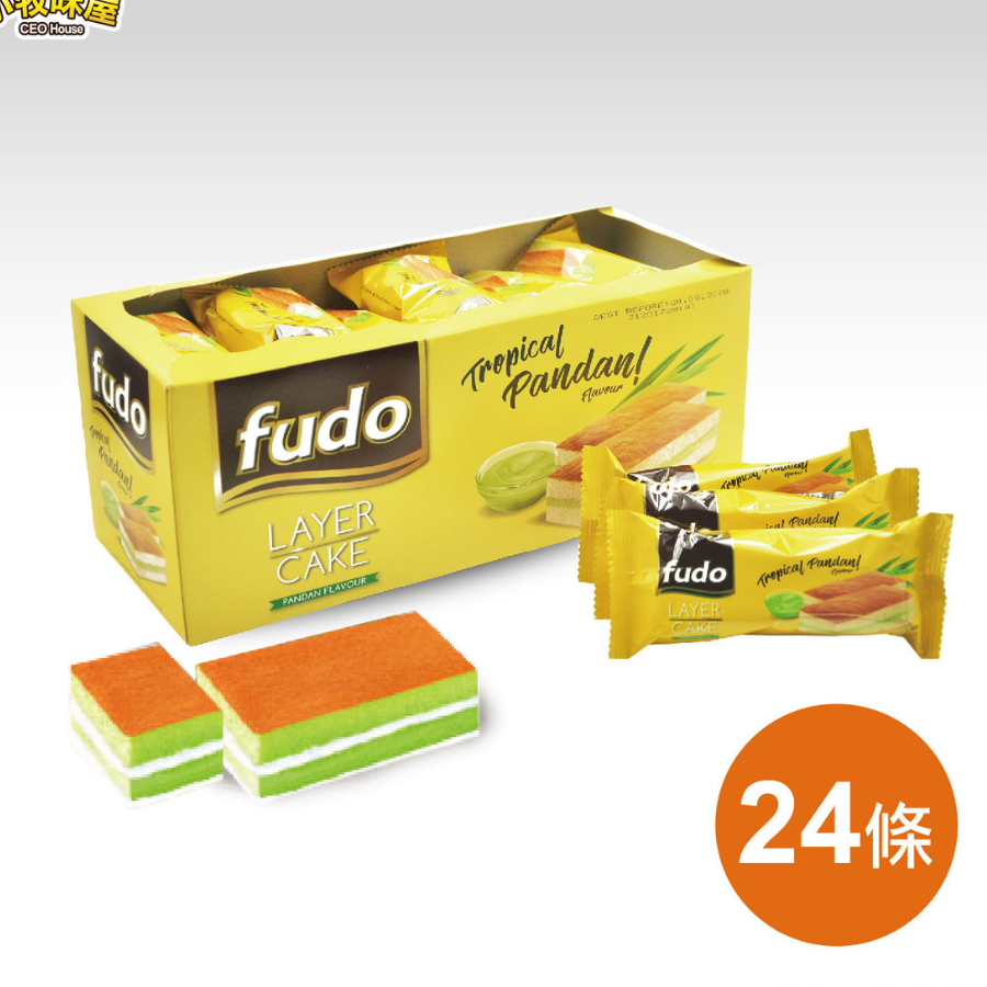 Fudo Layer Cake Pandan 24x18g