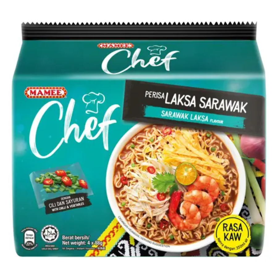 Mamee Chef Sarawak Laksa 4x88g Pack