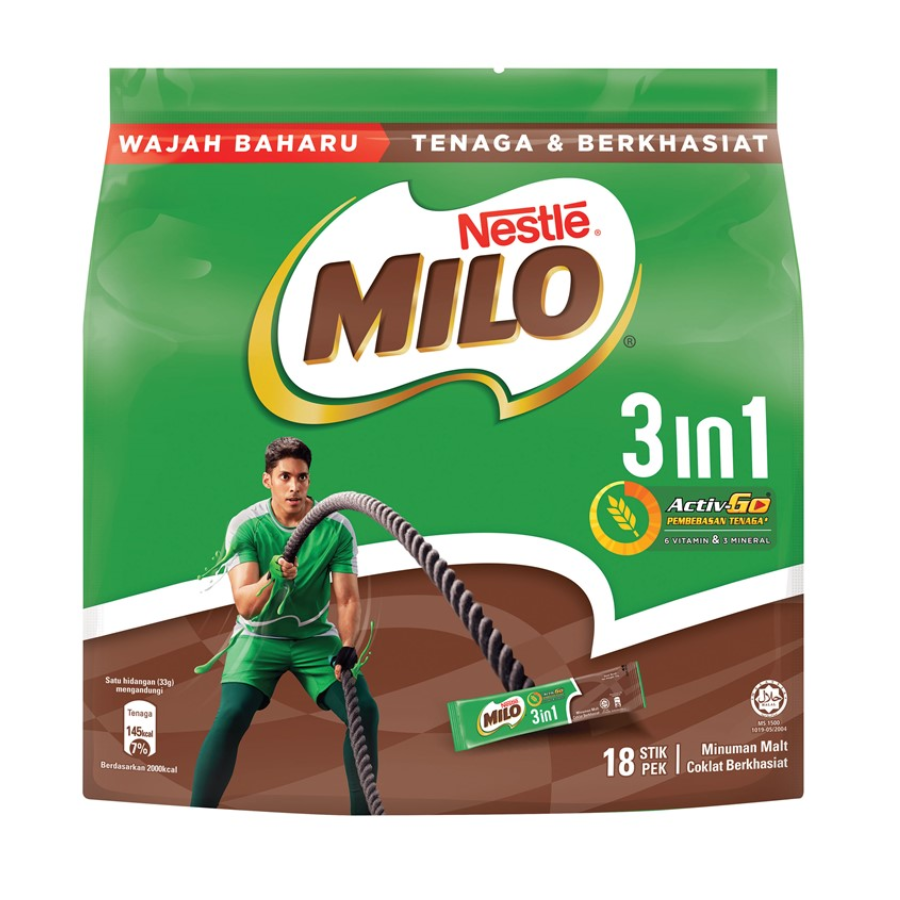 Milo Activ-Go 3-in-1 Sachets 18x33g