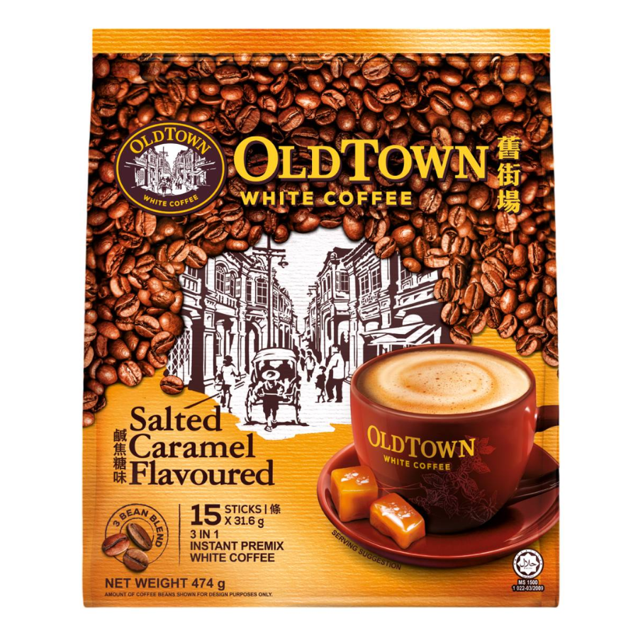 Old Town White Coffee 3-in-1 Salted Caramel Flavour 15x31.6g