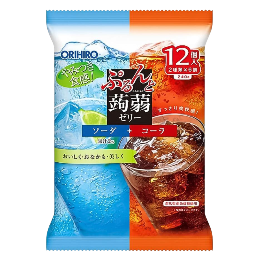 Orihiro Purunto Konnyaku Jelly (Cola & Ramune) 12x20g (BB: 30.04.25)