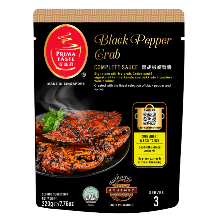 Prima Taste Black Pepper Crab Complete Sauce 220g (BB: 06.05.26)