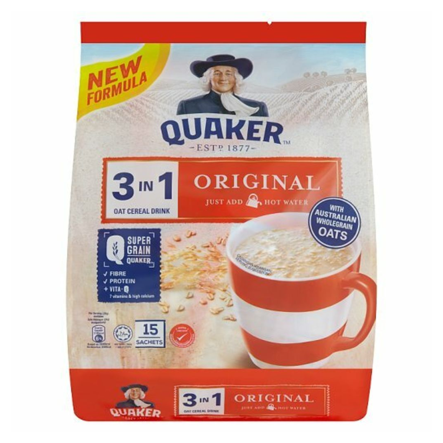 Quaker 3-in-1 Oat Cereal Drink Original 15x28g