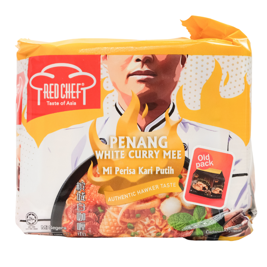 Red Chef Pandan White Curry Noodles 4x110g Pack