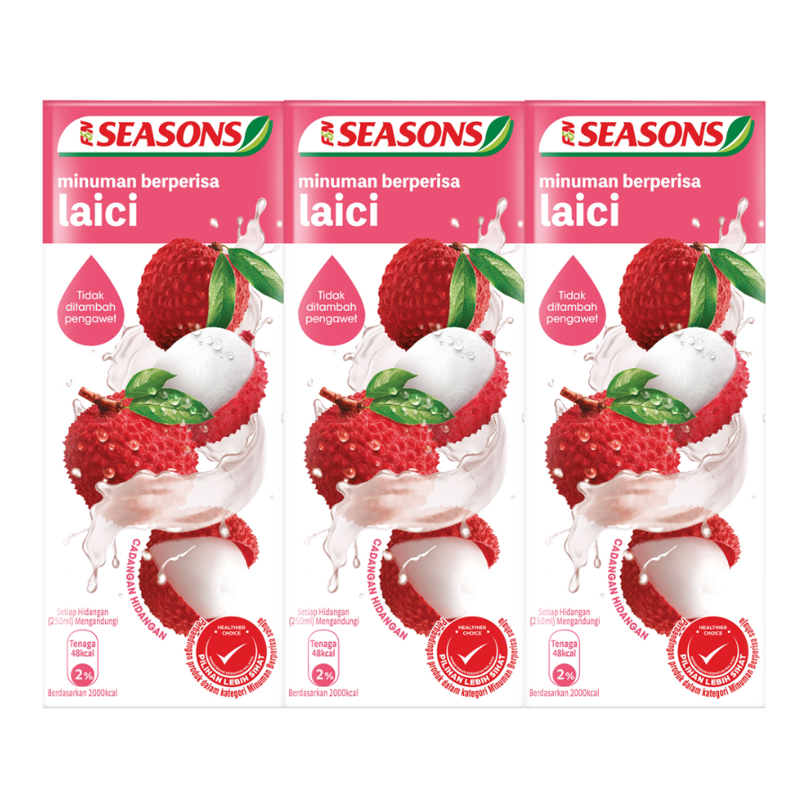 Seasons Lychee Drink 6x250ml (BB: 25.08.25)