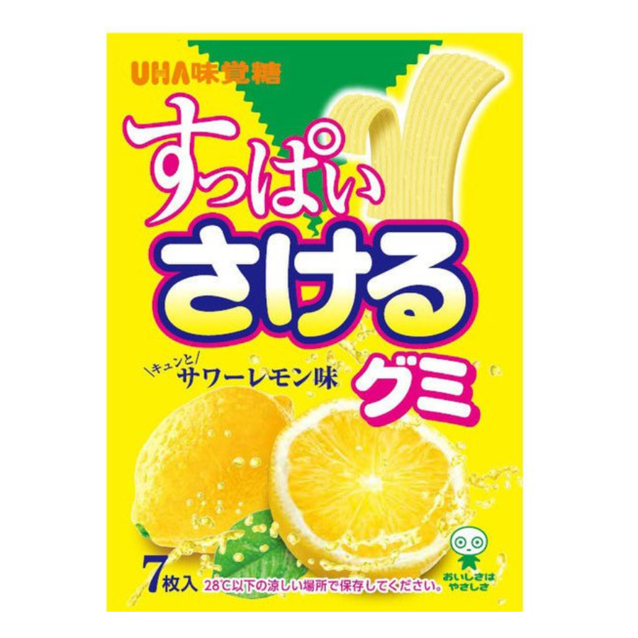 Uha Sakeru Gummy Sour Lemon (7 pcs) 39g (EXP: 31.12.25)
