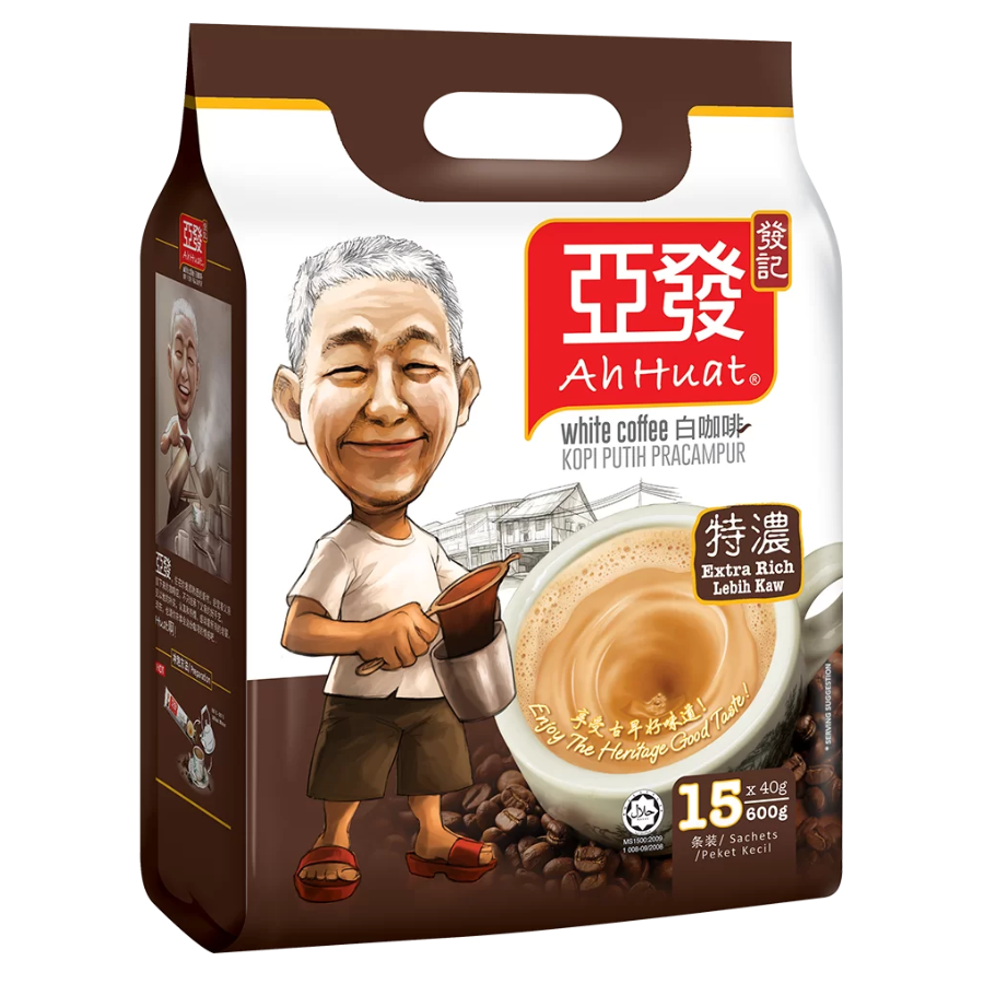Ah Huat White Coffee (Extra Rich) 15x36g