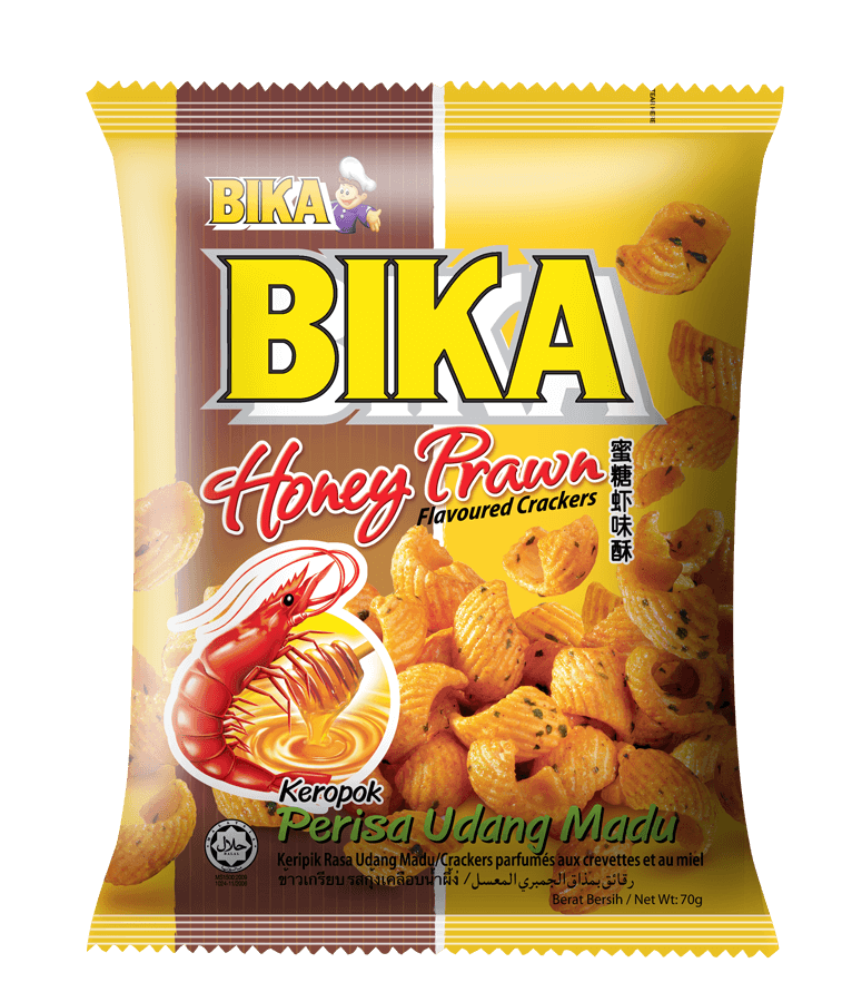 Bika Honey Prawn Flavoured Crackers 70g
