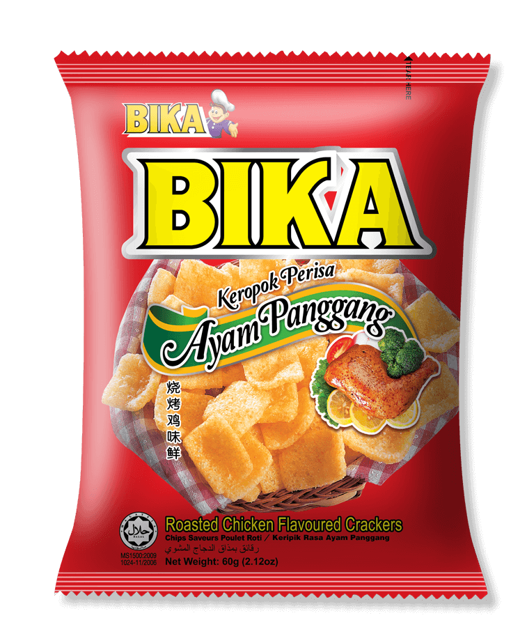 Bika Roasted Chicken Flavoured Crackers 60g (BB: 20.10.25)
