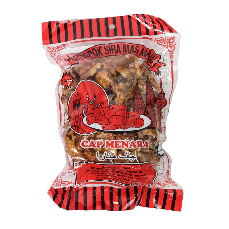 Cap Menara Keropok Ikan Segera Madu 80g