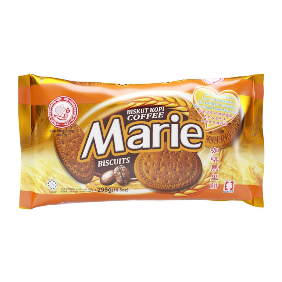 Cap Ping Pong Marie Coffee Biscuits 298g (BB: 02.10.25)