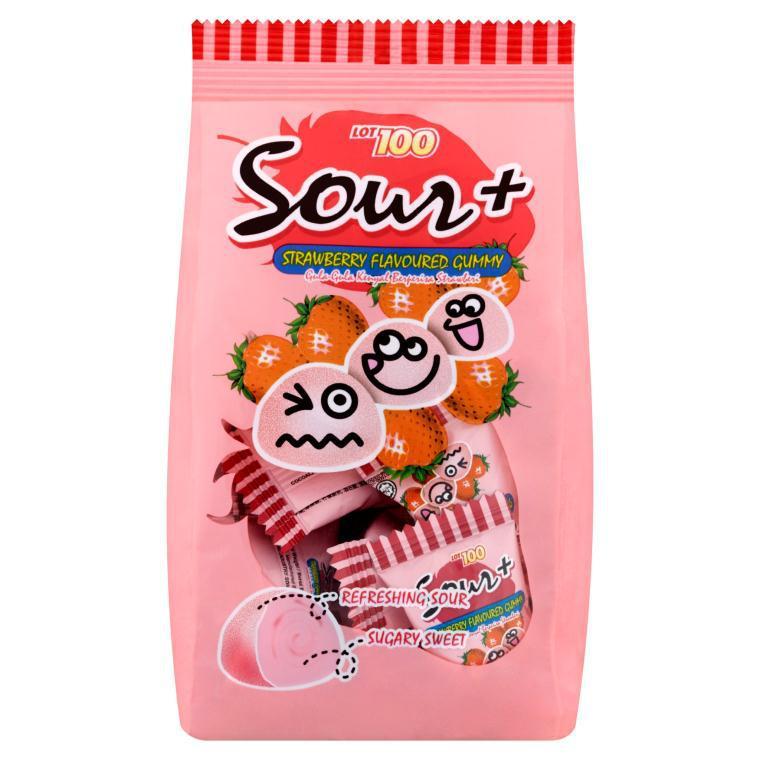 Cocoaland Lot 100 Sour+ Gummy Strawberry 100g