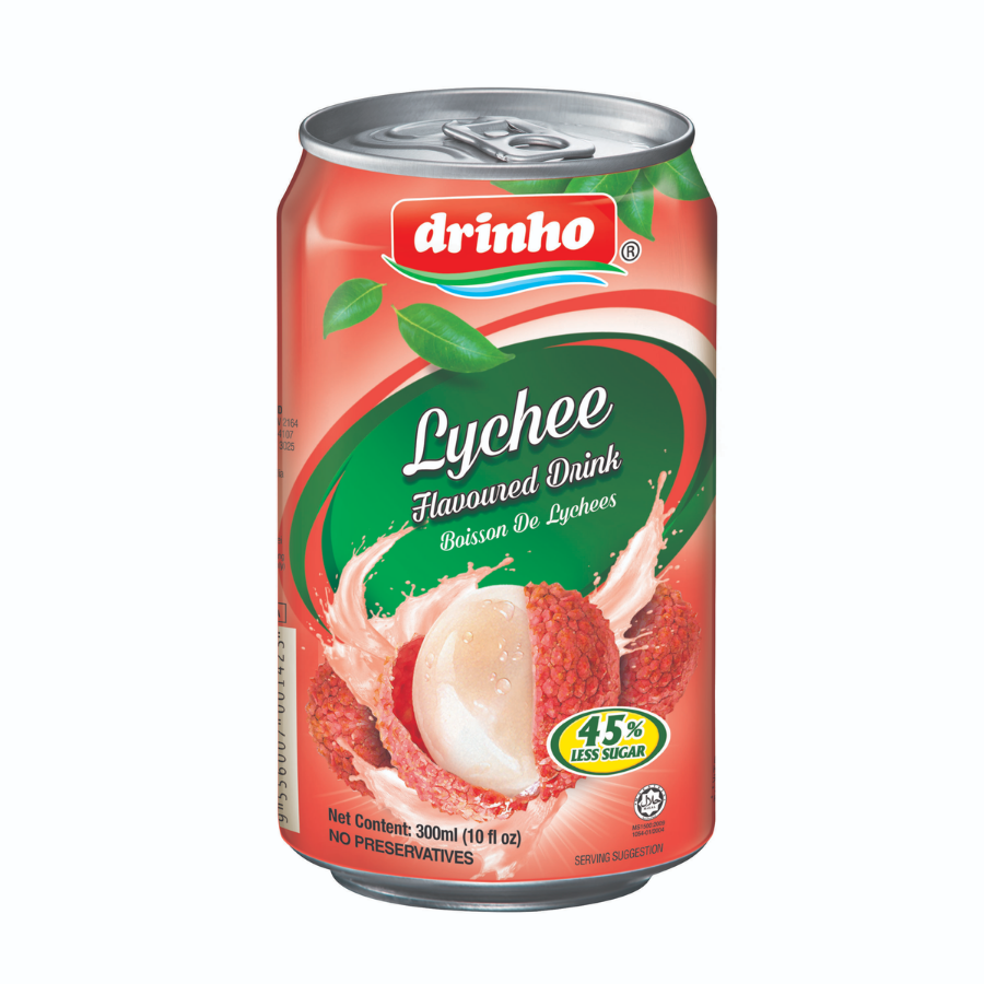 Drinho Lychee Flavoured Drink 300ml (BB: 28.11.25)