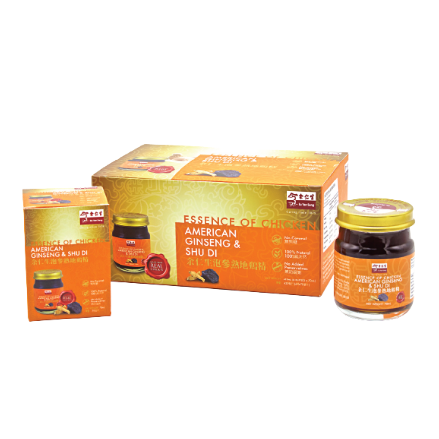Eu Yan Sang Essence of Chicken with American Ginseng & Shu Di 6x70ml (EXP: 12.01.26)