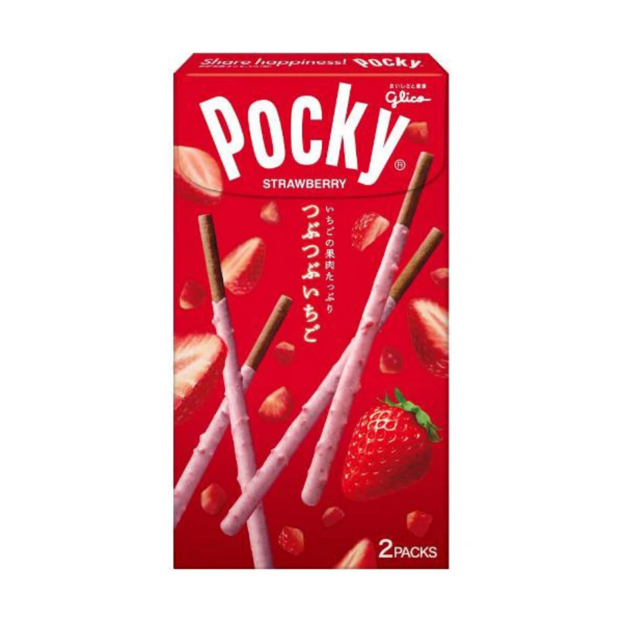 Glico Pocky Strawberry (2 Packs In One Box) 46g