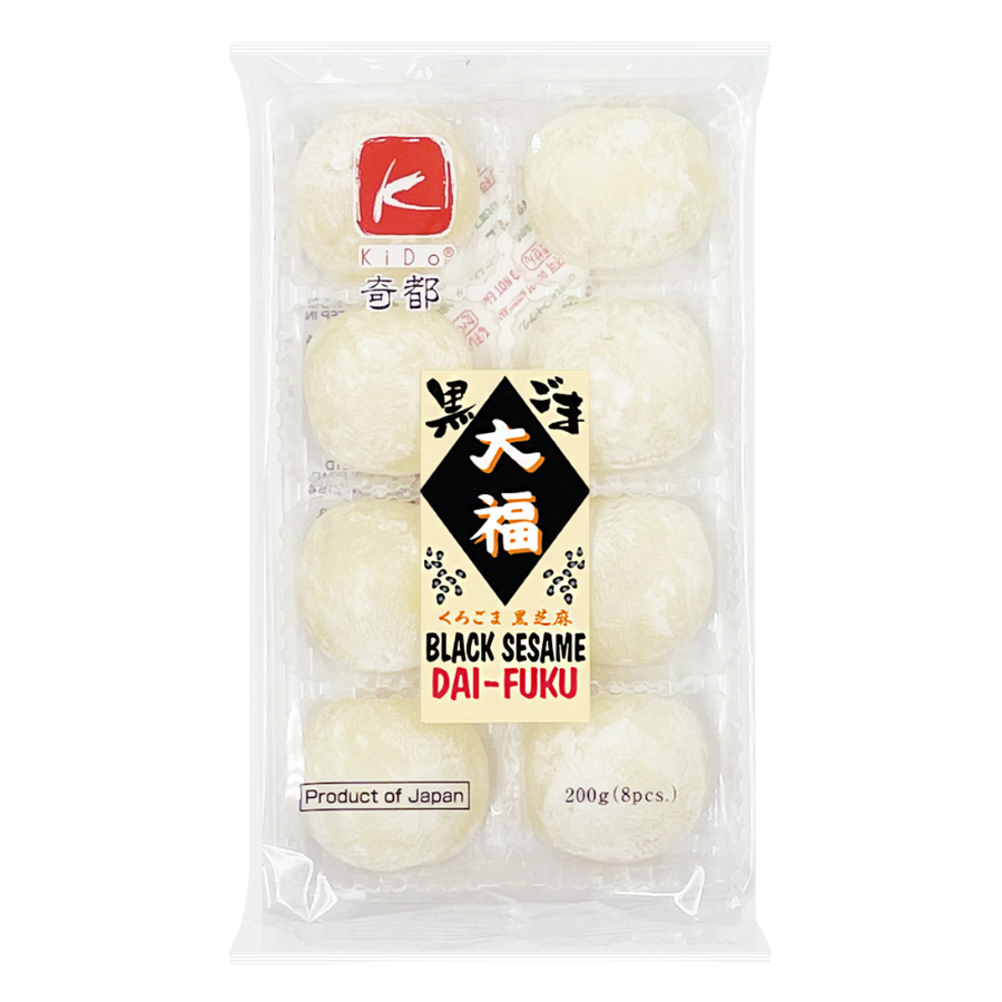 Kido Black Sesame Dai-Fuku Mochi 200g (BB: 04.03.25)