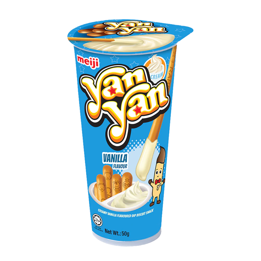 Meiji Yan Yan Vanilla Flavoured Snack 50g (BB: 30.06.25)