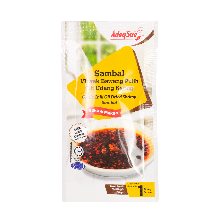 AdeqSue Garlic Chilli Oil Dried Shrimp Sambal 30g