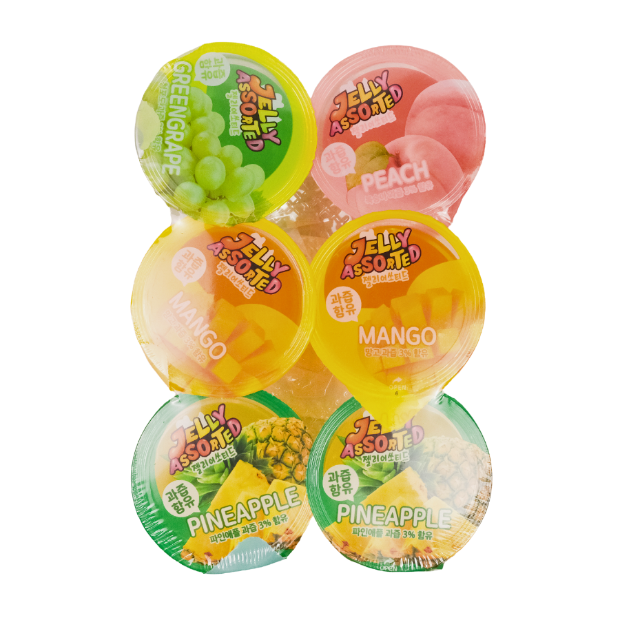 Besbite Jelly Assorted Fruity Jelly with Nata De Coco 6x100g