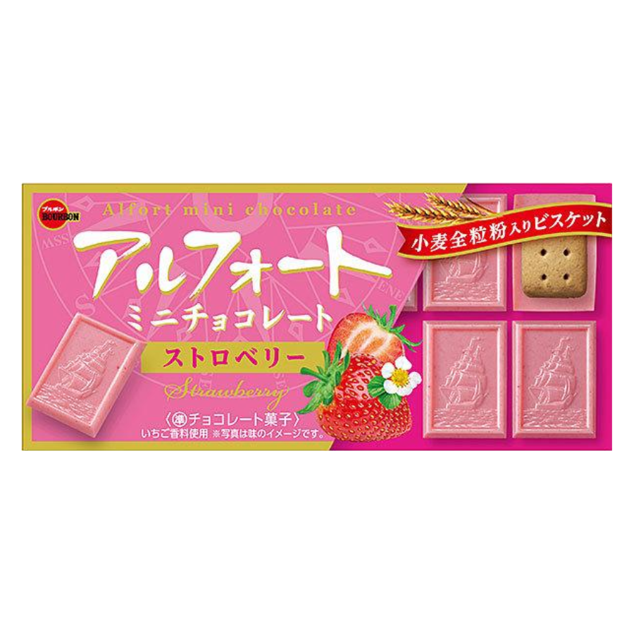 Bourbon Alfort Mini Chocolate Strawberry 55g