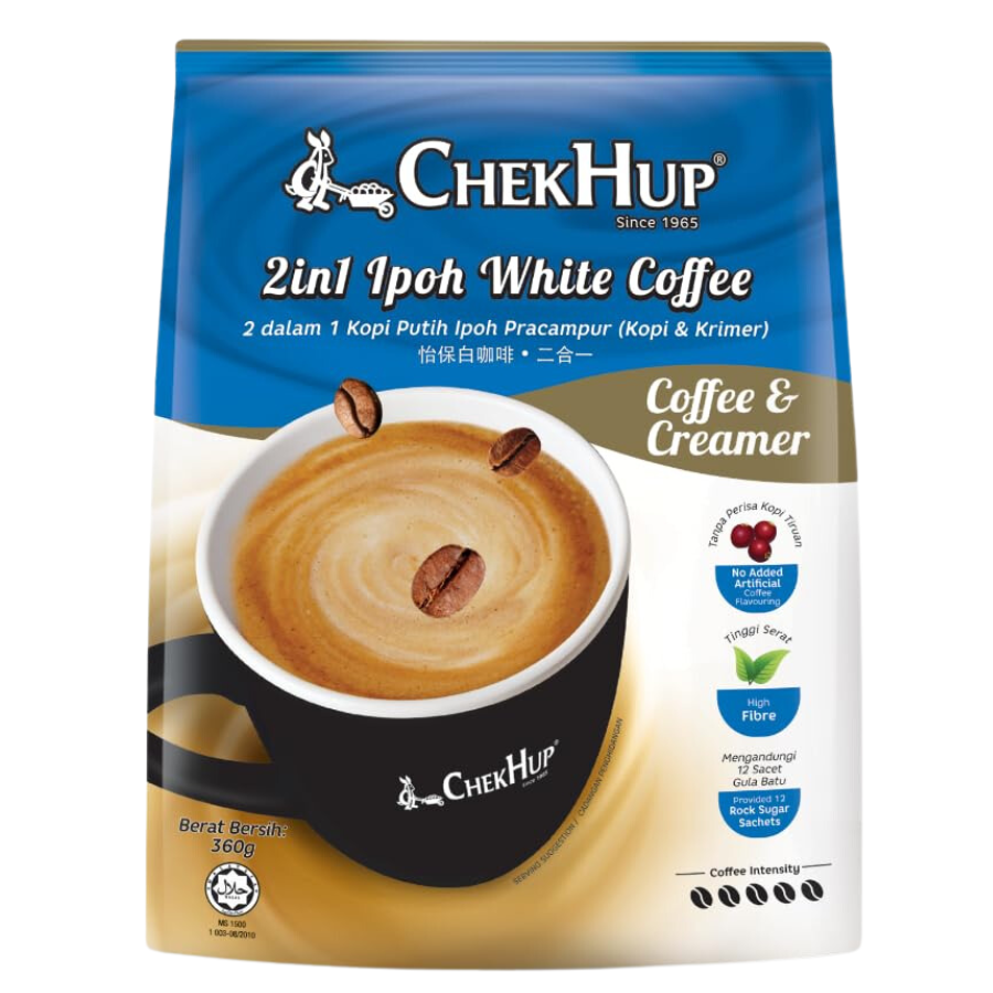 Chek Hup 2-in-1 Ipoh White Coffee & Creamer 12x30g
