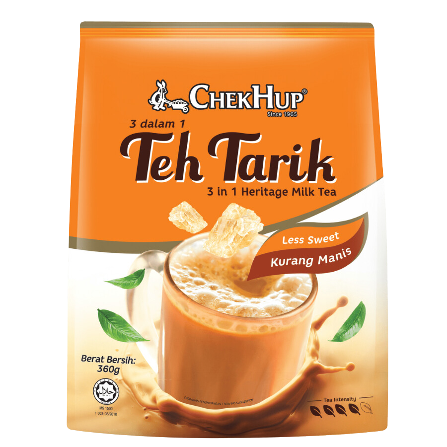 Chek Hup Teh Tarik 3-in-1 Heritage Milk Tea (Less Sweet) 12x30g