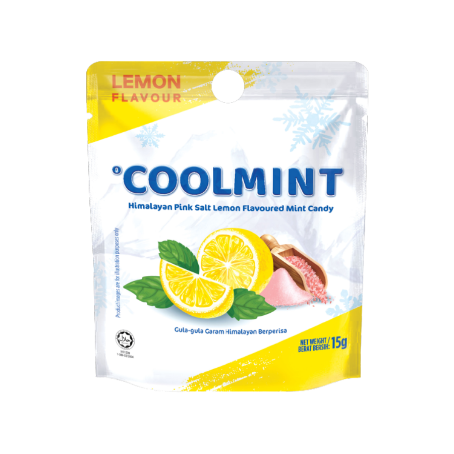 Coolmint Himalayan Pink Salt Mint Candy (Lemon Flavour) 15g