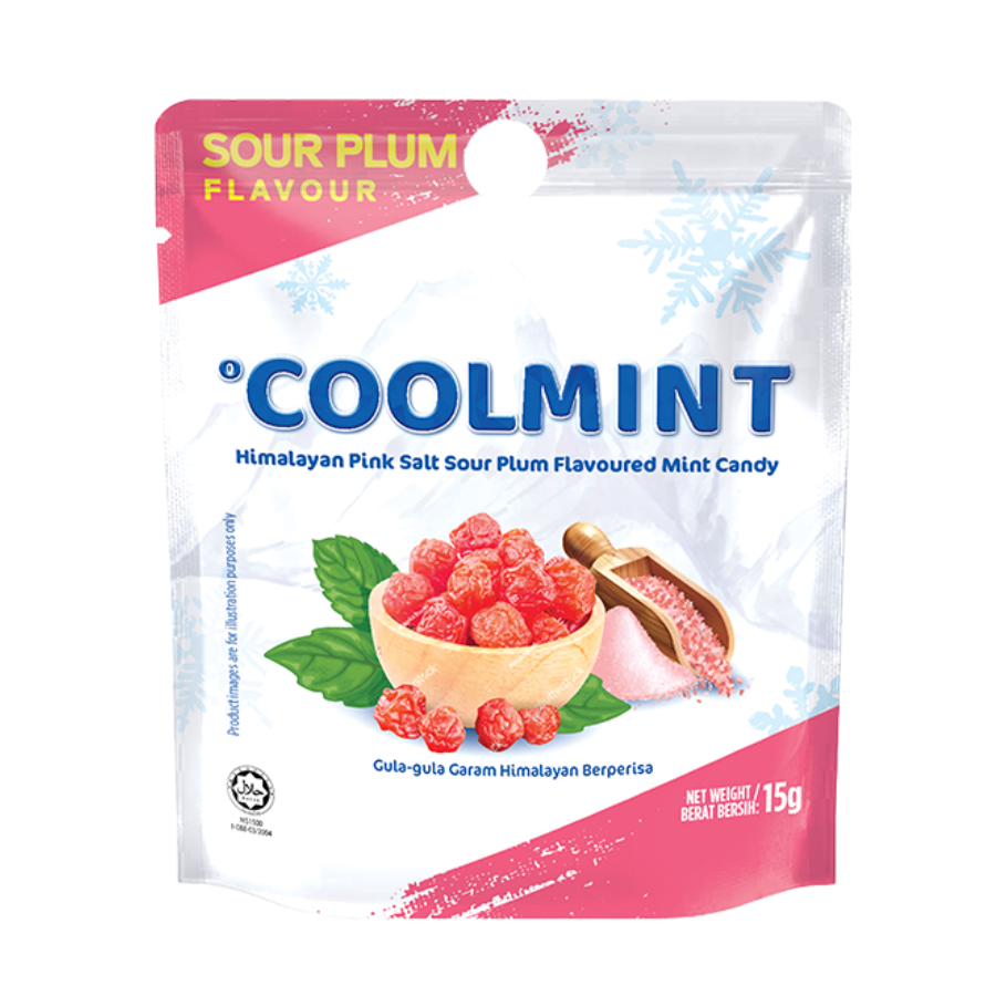 Coolmint Himalayan Pink Salt Mint Candy (Sour Plum Flavour) 15g