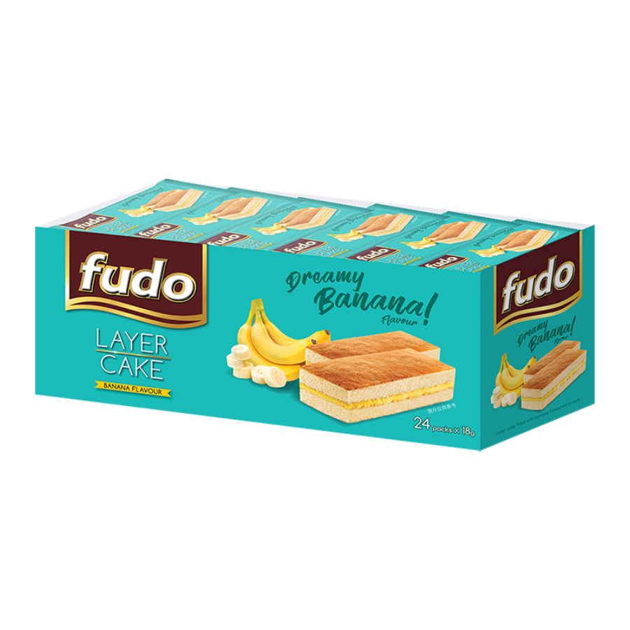 Fudo Layer Cake Banana Flavour 24x18g