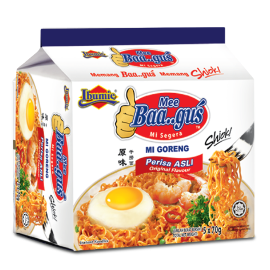 Ibumie Mee Baagus Mi Goreng Original 5x70g Pack (BB: 26.03.25)