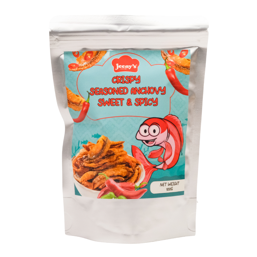 Jeeny's Crispy Seasoned Anchovy Sweet & Spicy 100g (BB: 15.08.25)