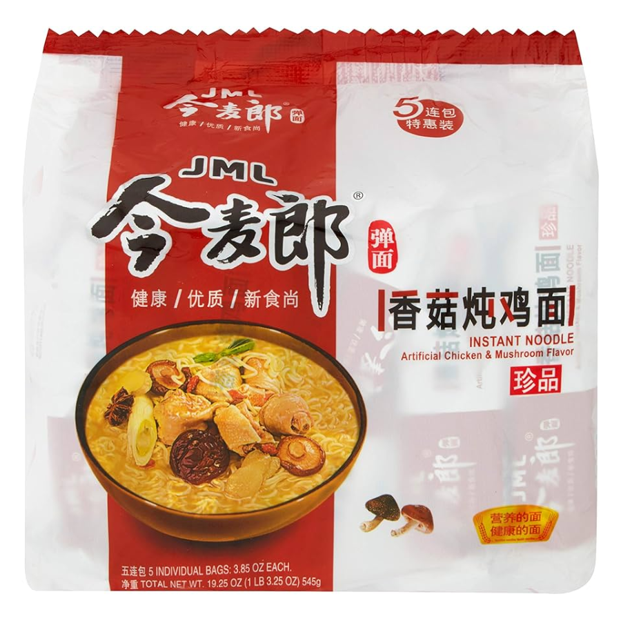 Jinmailang Chicken & Mushroom Flavour Instant Noodle 5x109g Pack
