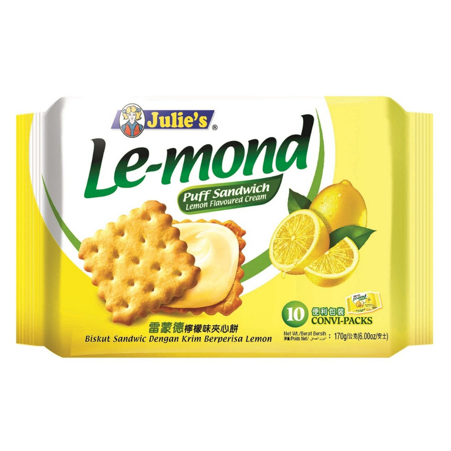 Julie's Lemond Puff Lemon Cream Sandwich 170g (BB: 20.07.25)
