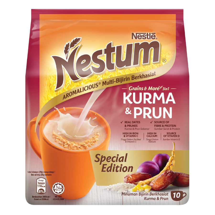 Nestle Nestum Cereal 3in1 Kurma & Prun (Special Edition) Packet 10x27g