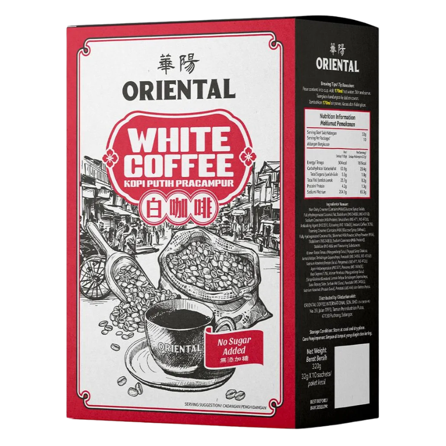 Oriental Kopi No Sugar Added White Coffee 10x32g