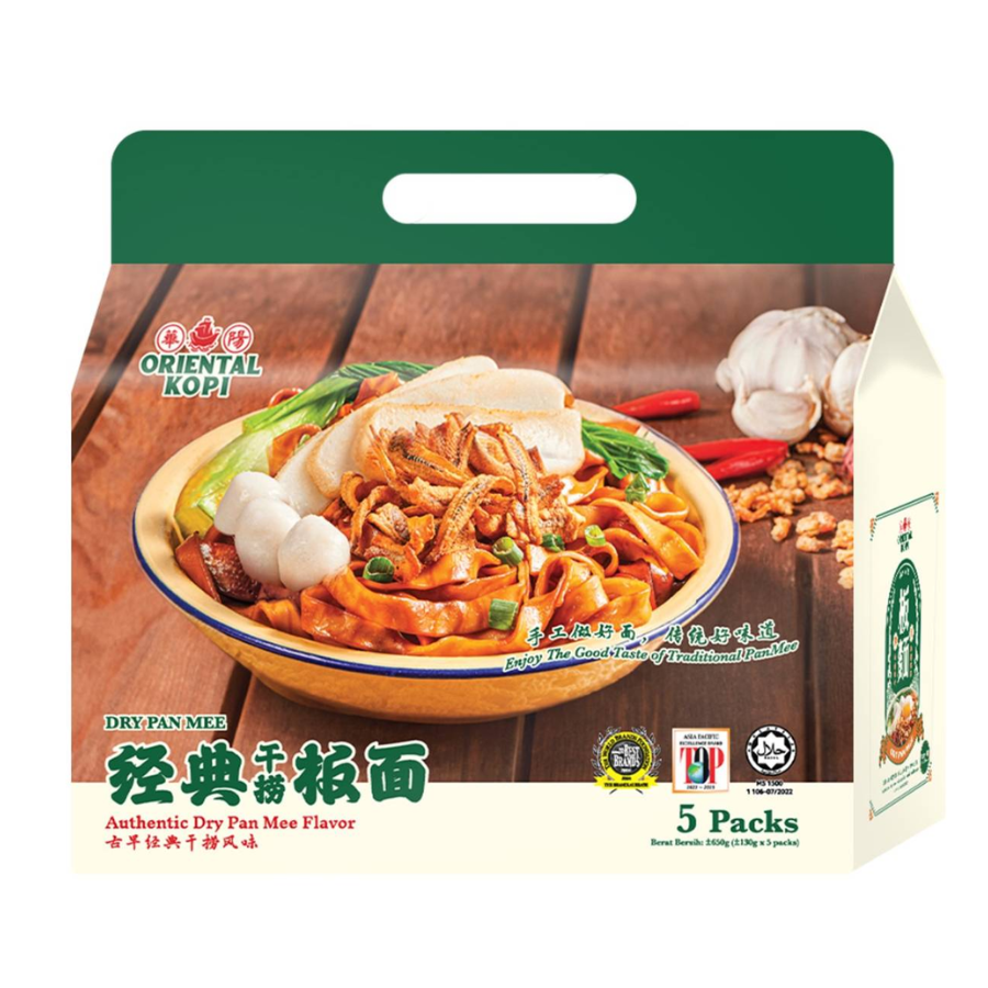 Oriental Kopi Original Pan Mee Dry 5x130g Pack