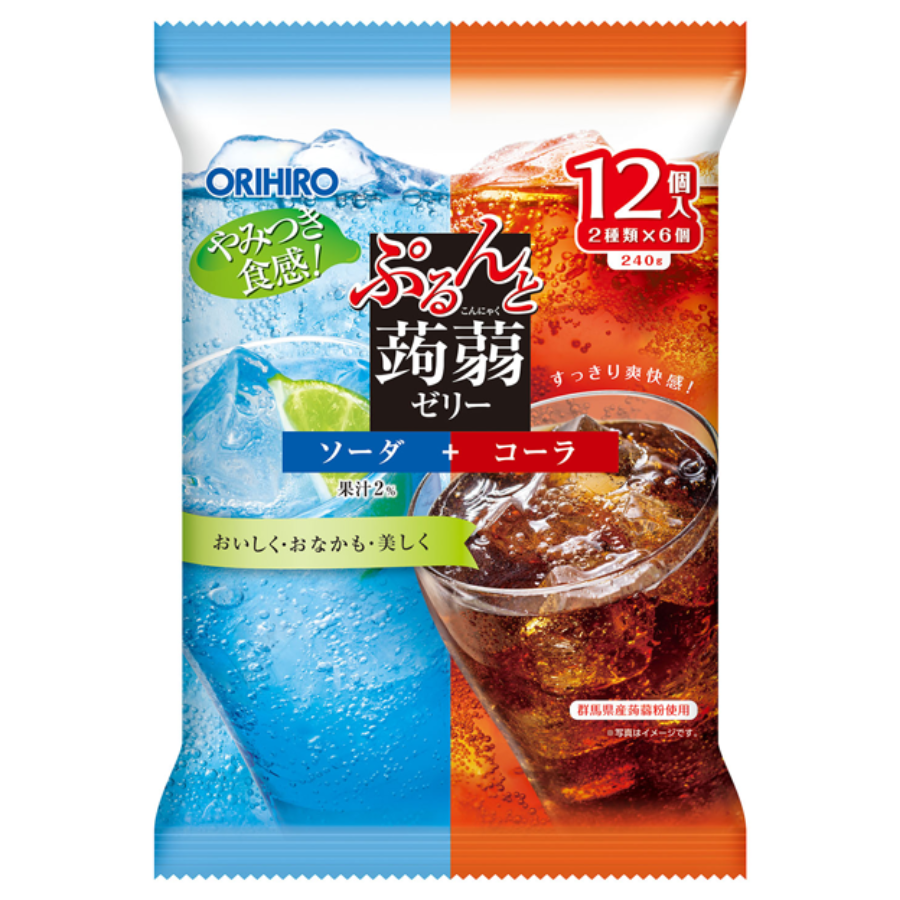 Orihiro Purunto Konnyaku Jelly (Soda & Cola) 12x20g