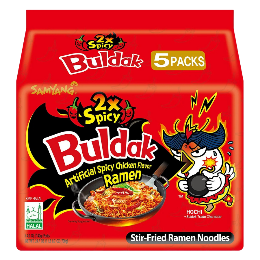 Samyang Buldak Hot Chicken 2X Spicy Ramen 5x140g Pack
