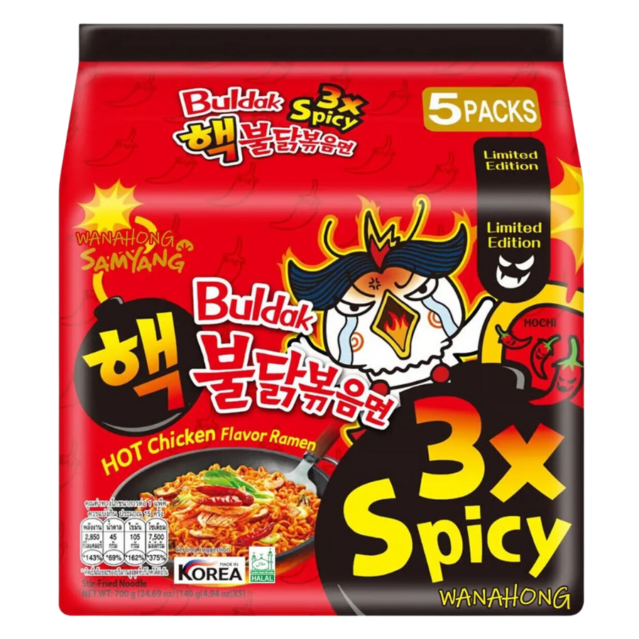 Samyang Buldak Hot Chicken 3X Spicy Ramen 5x140g Pack