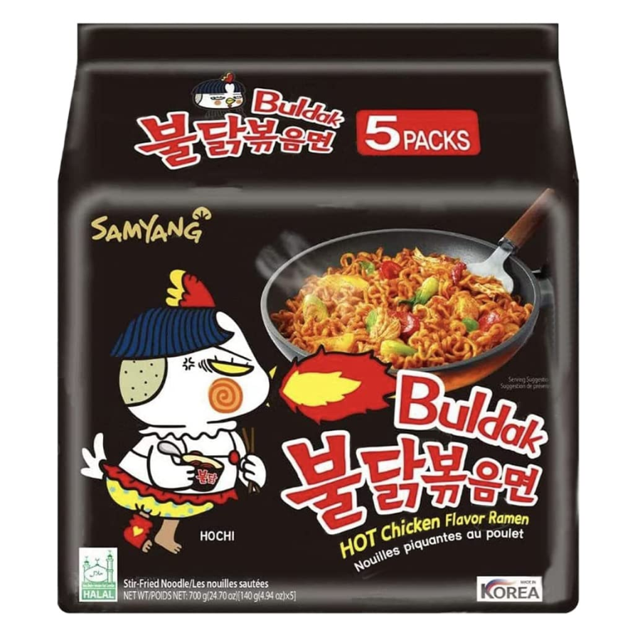 Samyang Buldak Hot Chicken Flavour Ramen 5x140g Pack
