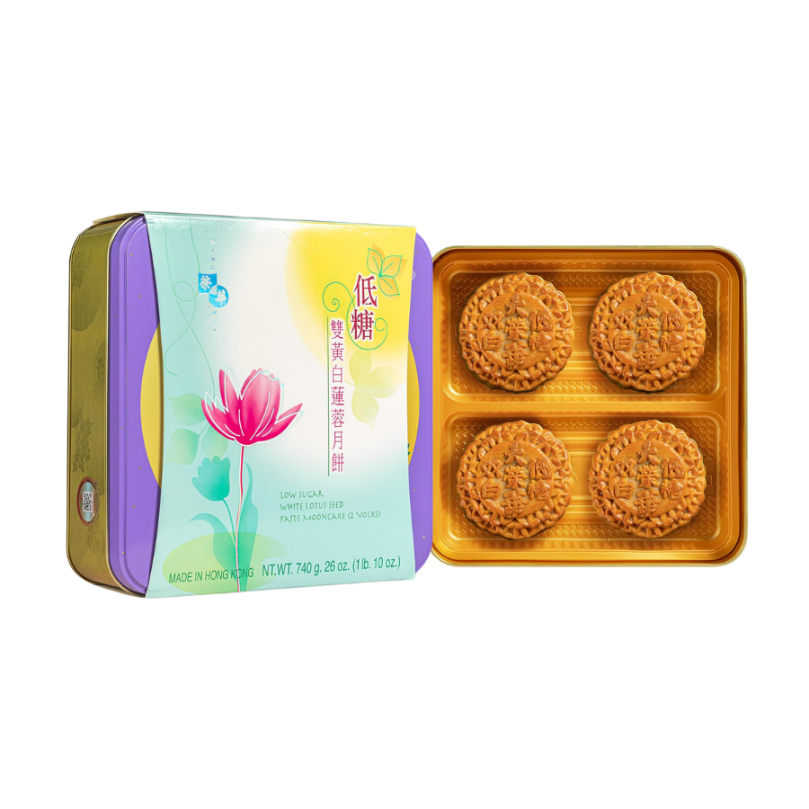 Wing Wah White Lotus Seed 2 Yolks (Low Sugar) Mooncake 740g