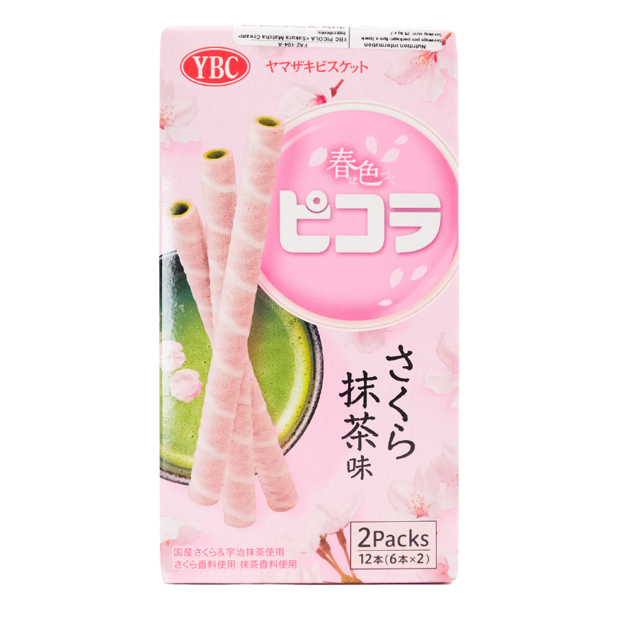 YBC Picola Cookie Sakura Matcha Flavour (2 Packs In Box) 59g