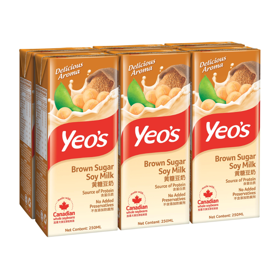 Yeo's Brown Sugar Soy Milk 6x250ml