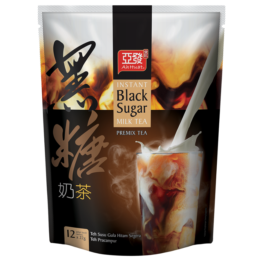 Ah Huat Instant Black Sugar Milk Tea 12x22g