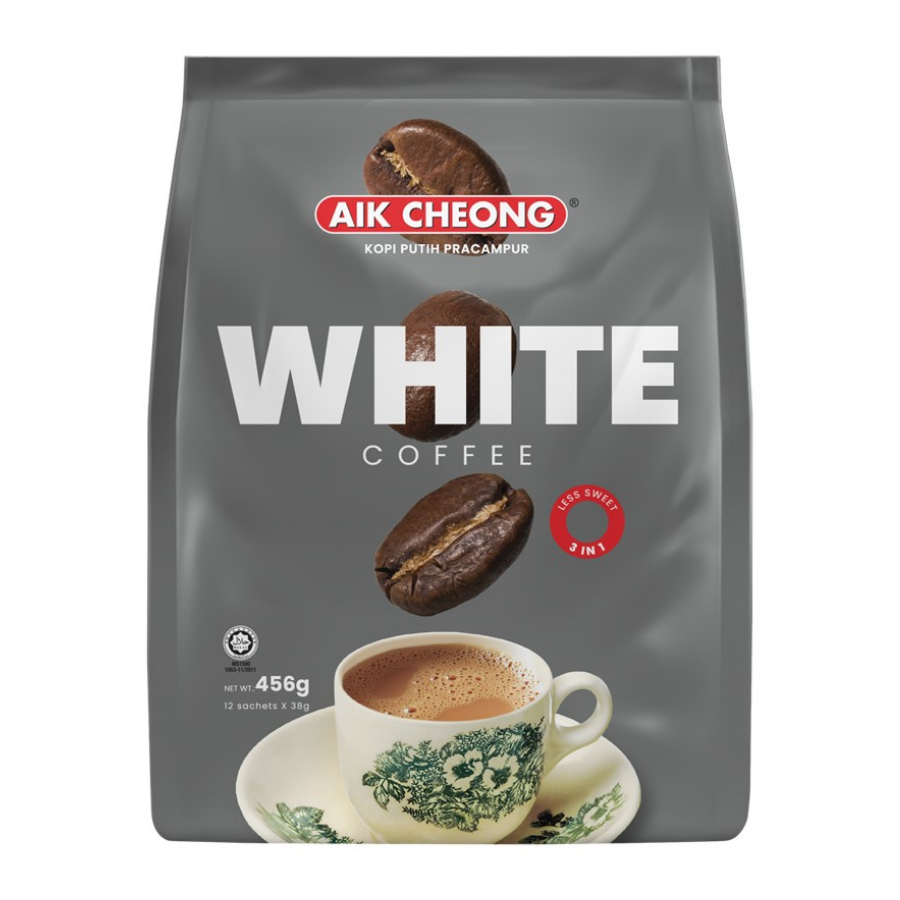 Aik Cheong 3-in-1 White Coffee (Less Sweet) 12x38g (BB: 18.07.24)