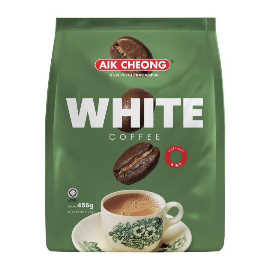 Aik Cheong 4-in-1 White Coffee Hazelnut 12x38g